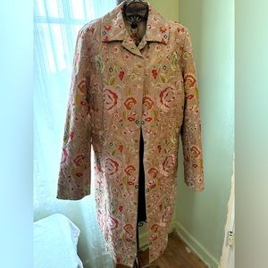 Biya Embroidered 100% Silk Coat